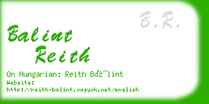 balint reith business card
